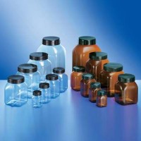 Купить бутыль Kautex широкогорлая 750 мл, PVC, прямоугольная, коричневая, без крышки (Артикул 310-71083) Санкт-Петербург